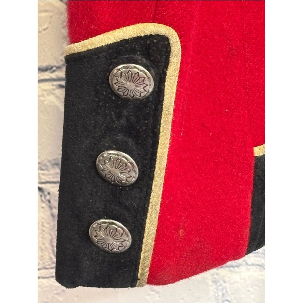 VINTAGE Phoenix USA Frontier Western Leather Fringe Ranch Marching Band Coat M - Picture 6 of 14